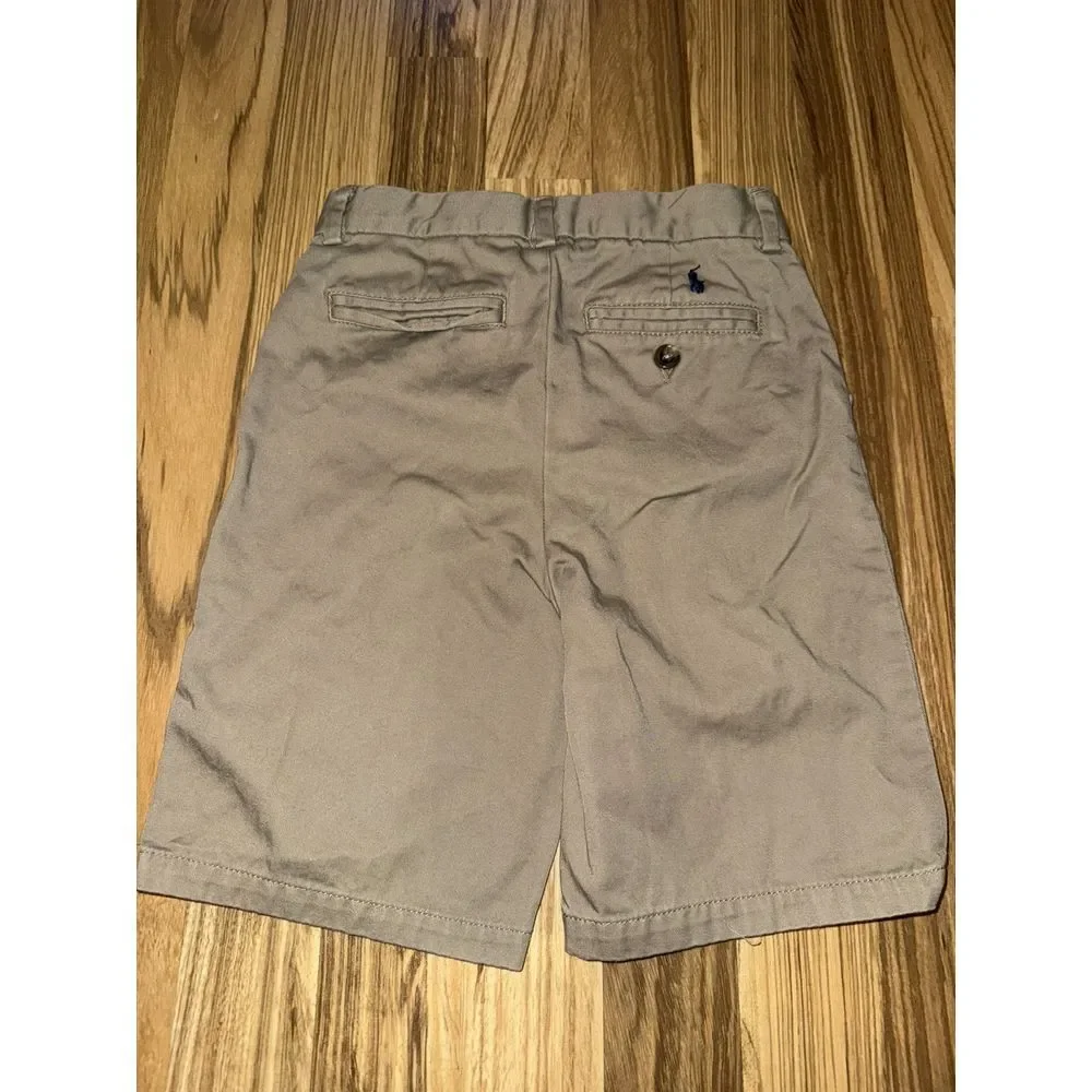 Polo Ralph Lauren Boys Khaki Shorts size 7 Oil Stains‎ Arizona Jean Shorts Cargo